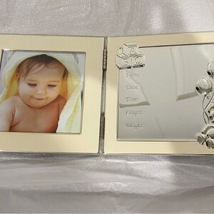 Baby Photo Frame Keepsake - Silver & Cream